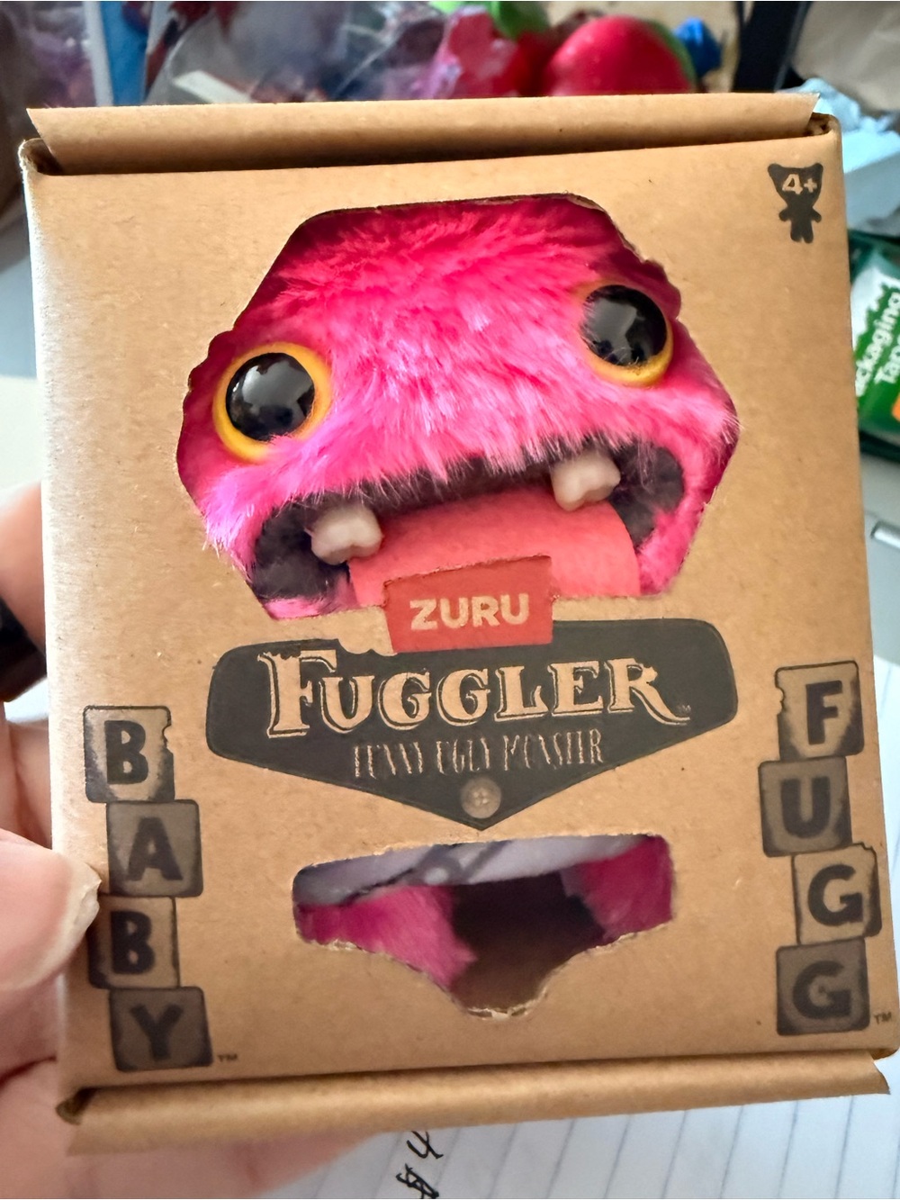 ZURU Fuggler Pink Plush Toy - Bright Pink Baby Fuggler